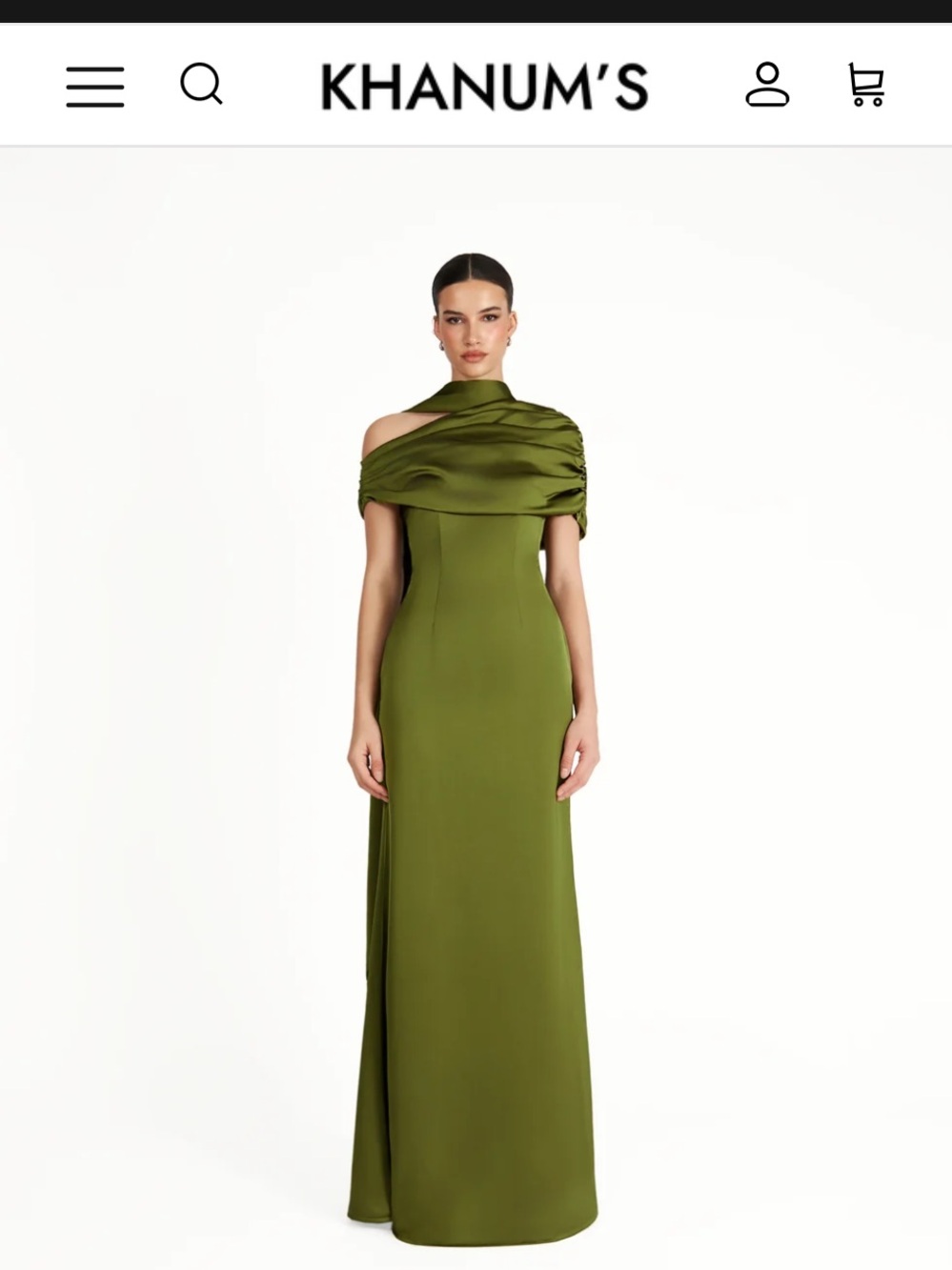 Nwt KHANUM'S satin gown $500
KIRIS DRESS OLIVE GREEN formal designer party fall